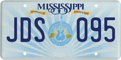 MS license plate JDS095