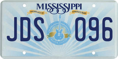 MS license plate JDS096