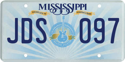 MS license plate JDS097