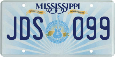 MS license plate JDS099