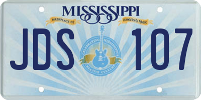 MS license plate JDS107