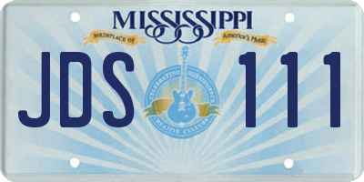 MS license plate JDS111