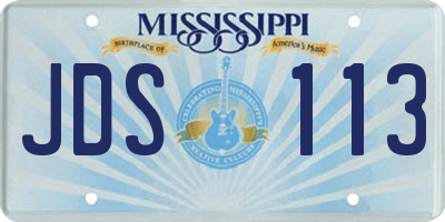 MS license plate JDS113