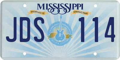 MS license plate JDS114
