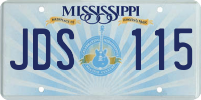 MS license plate JDS115