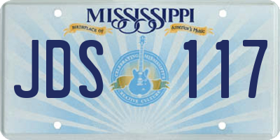 MS license plate JDS117