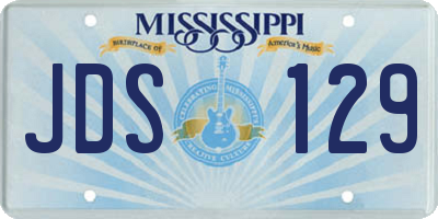 MS license plate JDS129