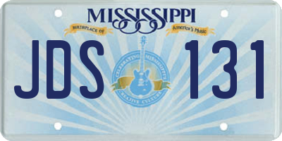 MS license plate JDS131