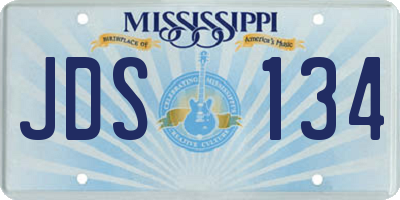 MS license plate JDS134