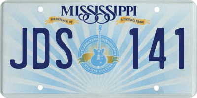 MS license plate JDS141