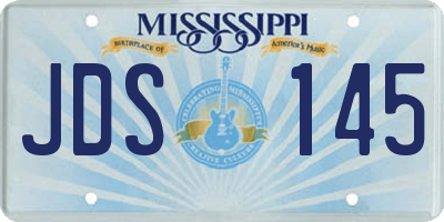 MS license plate JDS145