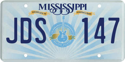 MS license plate JDS147