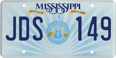 MS license plate JDS149