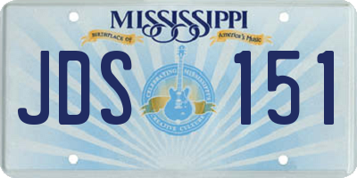 MS license plate JDS151