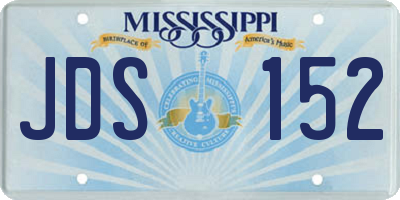 MS license plate JDS152