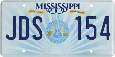 MS license plate JDS154