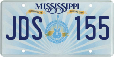 MS license plate JDS155