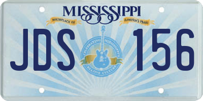 MS license plate JDS156