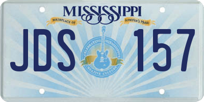 MS license plate JDS157