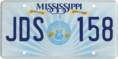 MS license plate JDS158