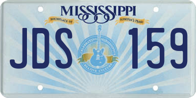 MS license plate JDS159