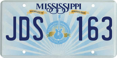MS license plate JDS163