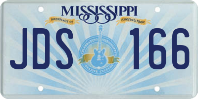 MS license plate JDS166