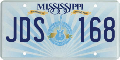 MS license plate JDS168