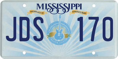 MS license plate JDS170