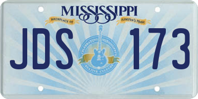 MS license plate JDS173