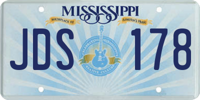 MS license plate JDS178