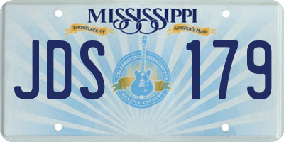 MS license plate JDS179