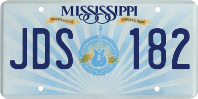 MS license plate JDS182