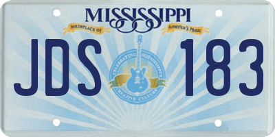 MS license plate JDS183