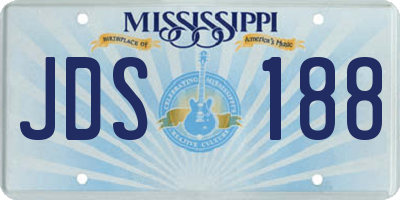 MS license plate JDS188