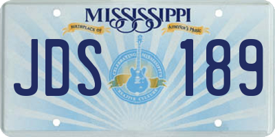 MS license plate JDS189