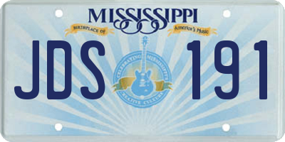 MS license plate JDS191