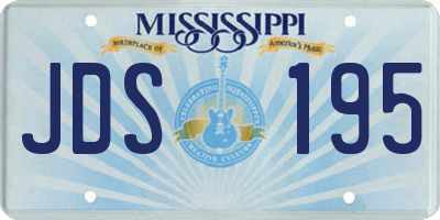 MS license plate JDS195