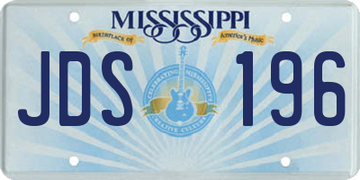MS license plate JDS196