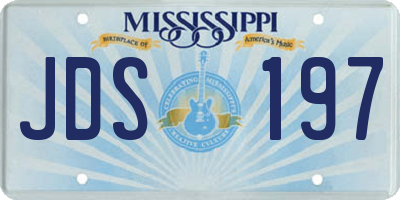 MS license plate JDS197