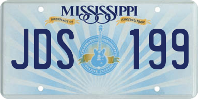 MS license plate JDS199