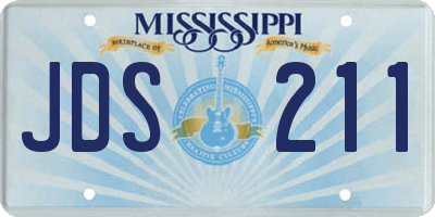 MS license plate JDS211
