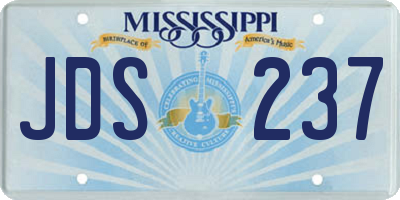 MS license plate JDS237