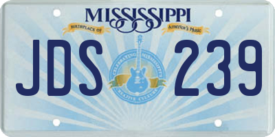 MS license plate JDS239