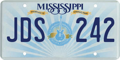 MS license plate JDS242