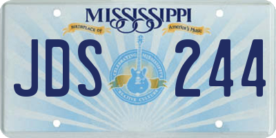 MS license plate JDS244