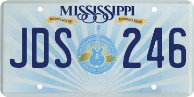 MS license plate JDS246
