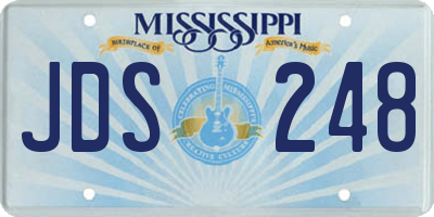 MS license plate JDS248