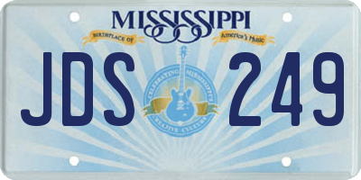 MS license plate JDS249