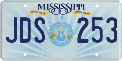 MS license plate JDS253